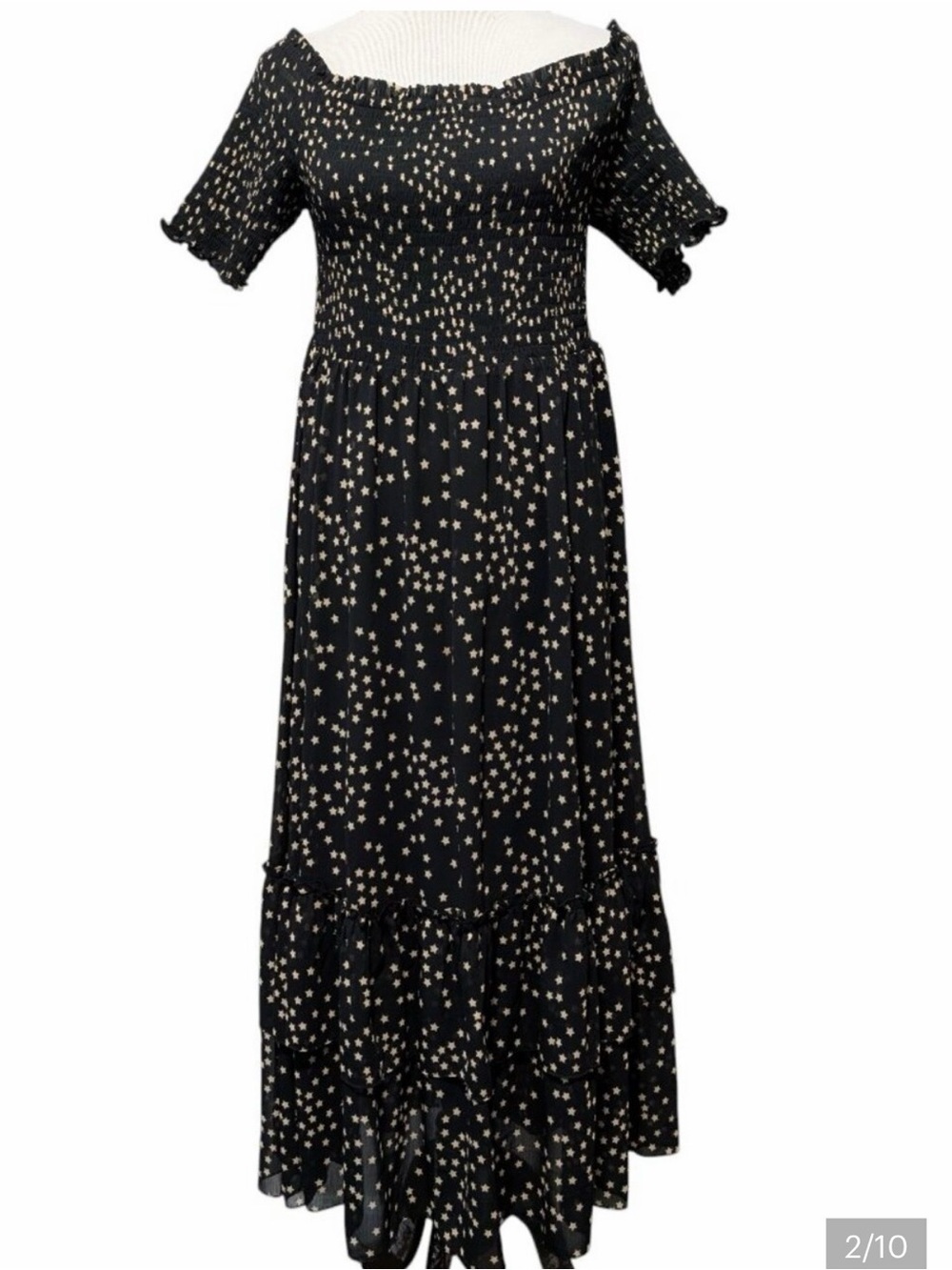 L'Agence Oriel Off-Shoulder Maxi Dress